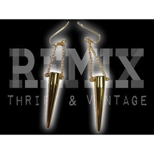 SHELLY BROWN Brass Gold-platted Earrings Polished w/ Certificate